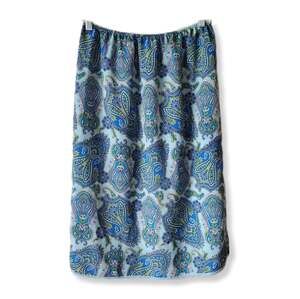 Vtg 90s Y2K Blue Paisley Midi Skirt M Phoebe Buffay Friends Boho Preppy USA